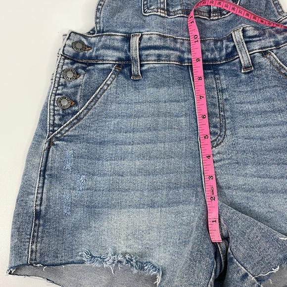 Judy Blue Distressed Hem Denim Overall Shorts JB150077 Small - Picture 11 of 12